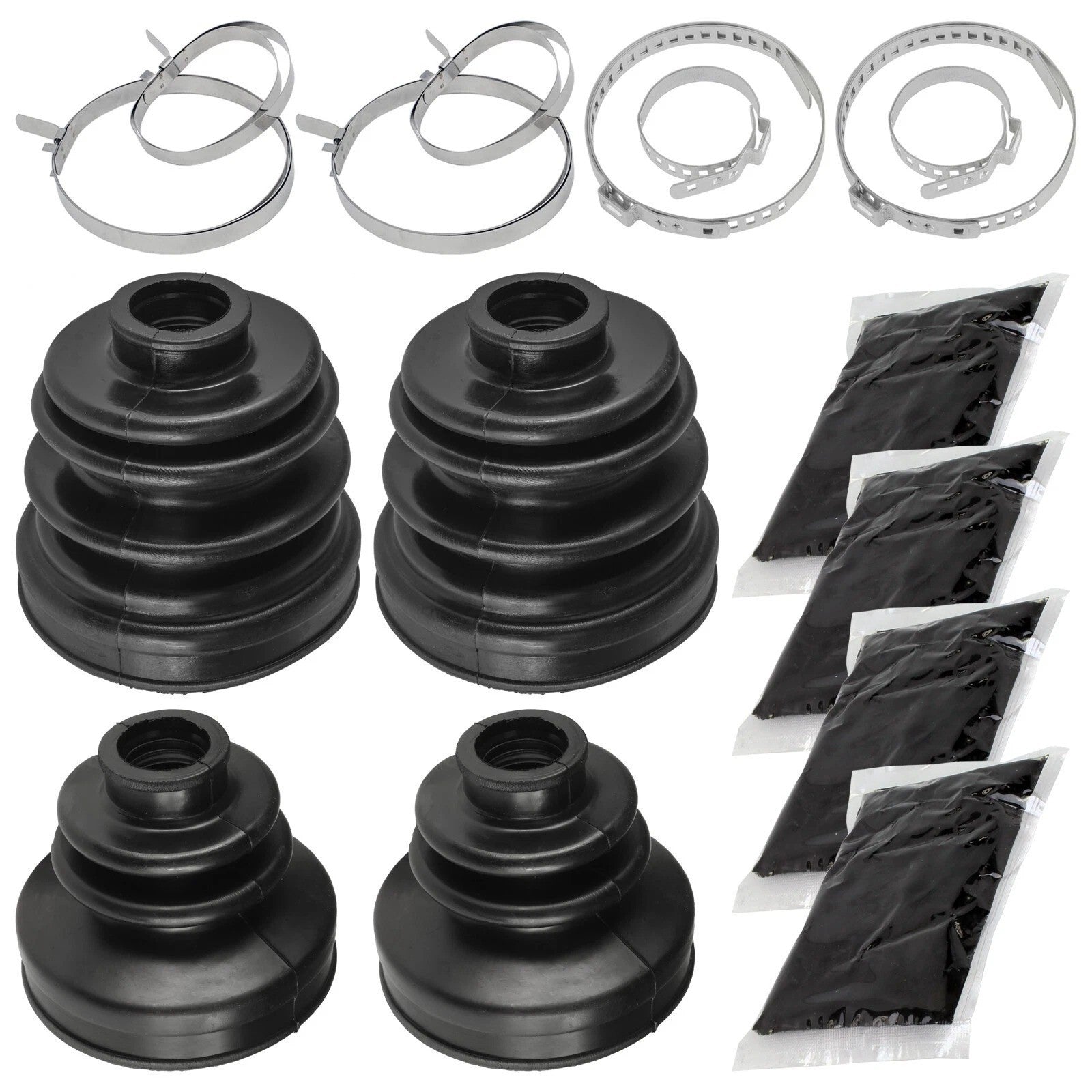 2 Rear Axle Inner Outer CV Boot Kit for Kawasaki Teryx 750 KRF750 4X4 2008-2011