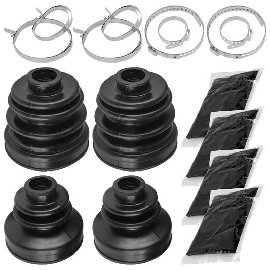 2 Rear Axle Inner Outer CV Boot Kit for Kawasaki Teryx 750 KRF750 4X4 2008-2011