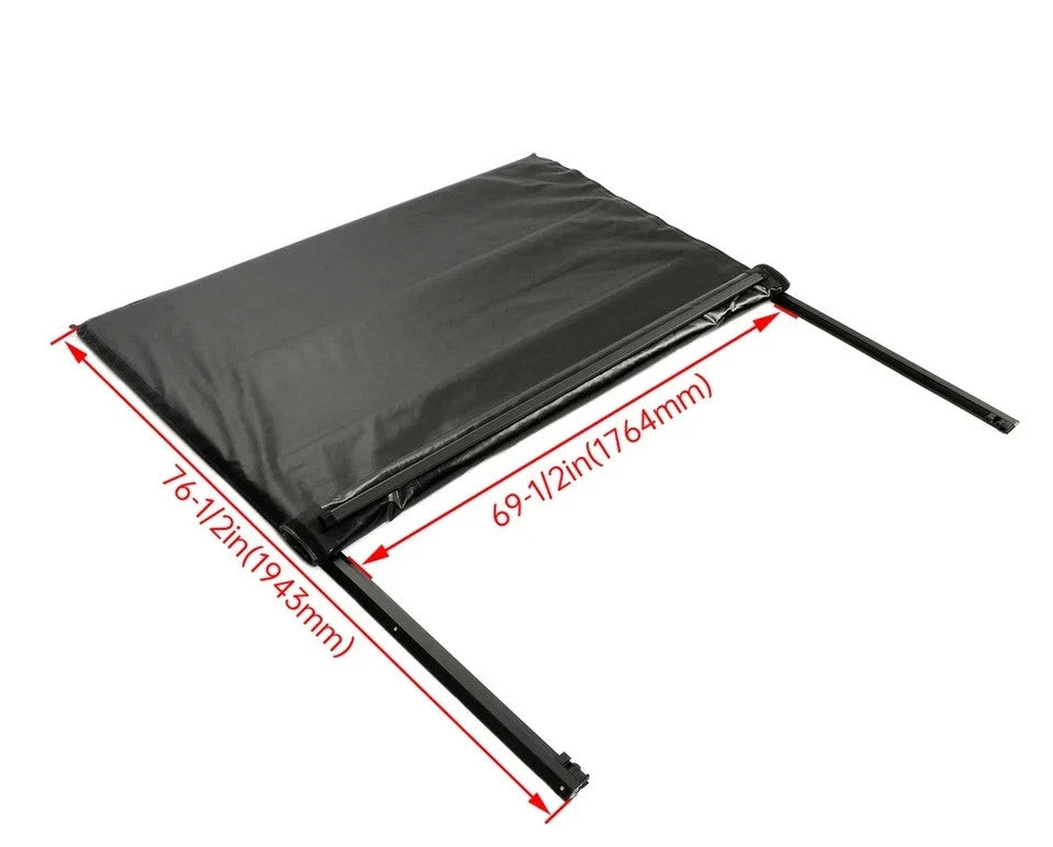 FOR 88-07 CHEVY SILVERADO/GMC SIERRA 1500 6.5FT BED SOFT ROLL-UP TONNEAU COVER