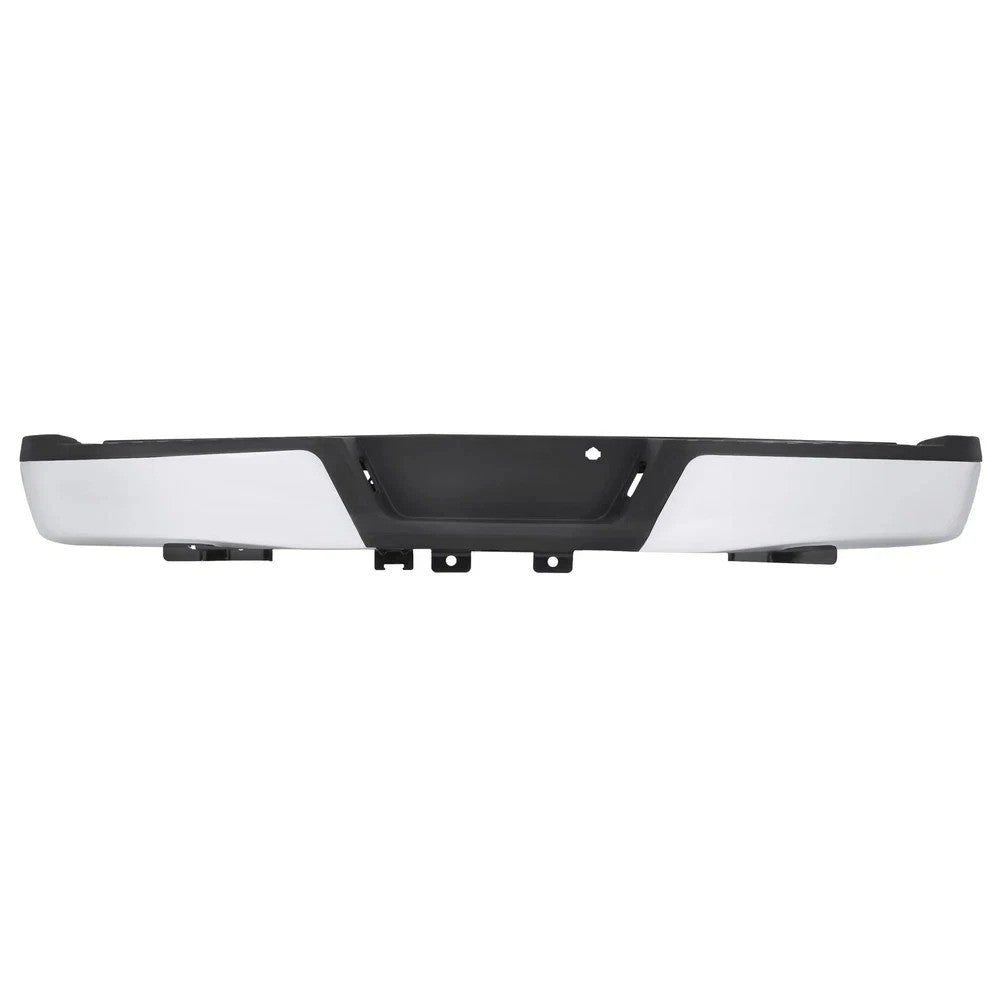 For Ford F150 2015-2020 W/O Park Sensor Holes Rear Bumper Step Bumper Chrome New