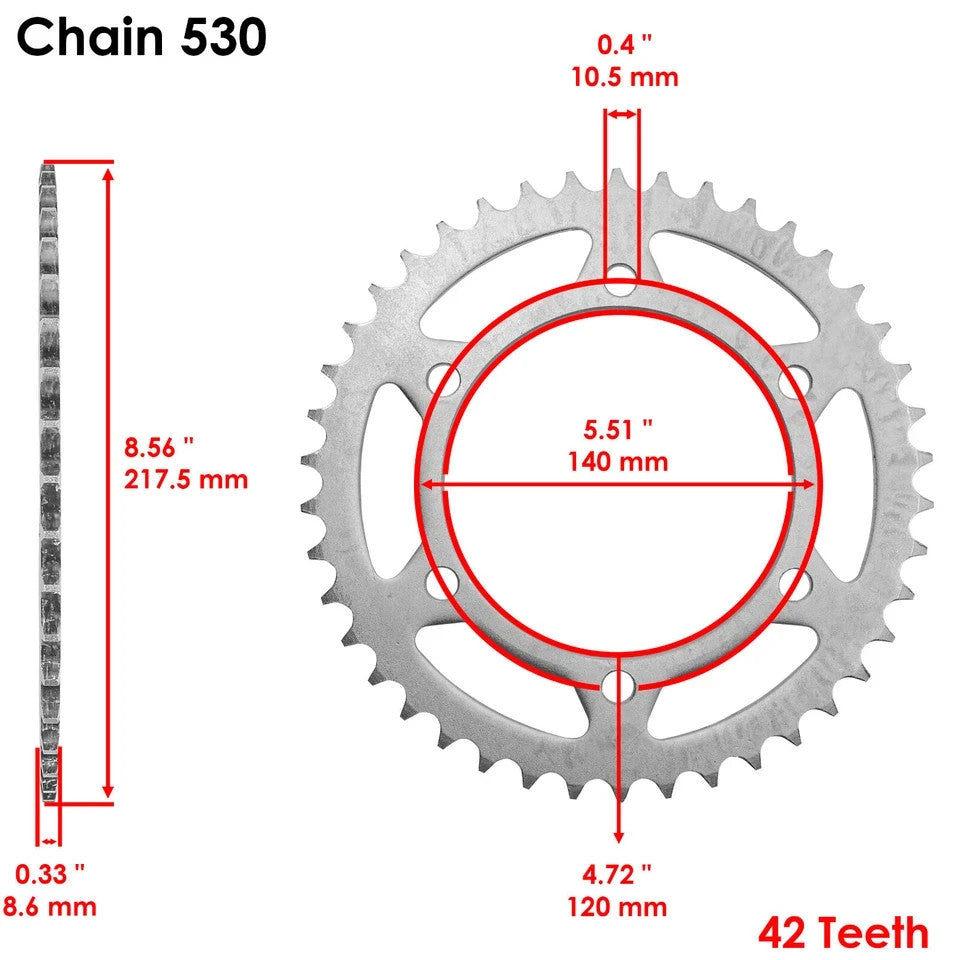 Black O-Ring Drive Chain & Sprockets Kit for Kawasaki VN800A VN800B Vulcan 800