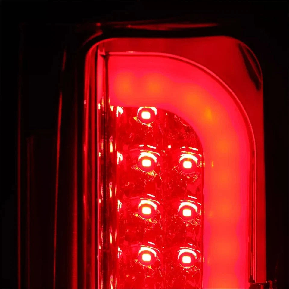 FOR 1990-1997 FORD F150 F250 F350 LH & RH TAIL LIGHTS BRAKE LAMPS TUBE RED LED