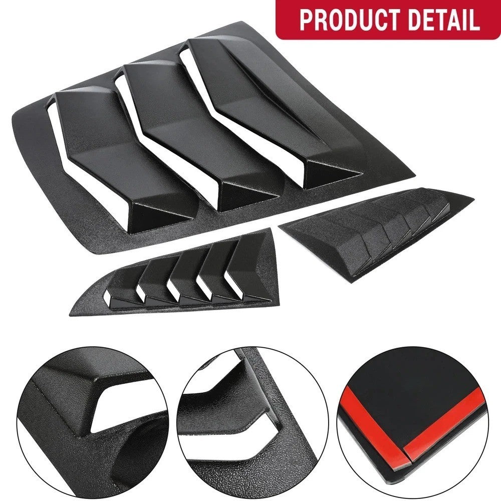 Rear+Side Window Louver Sun Shade Cover For C7 Corvette Z51 Z06 ZR1 2014-2019