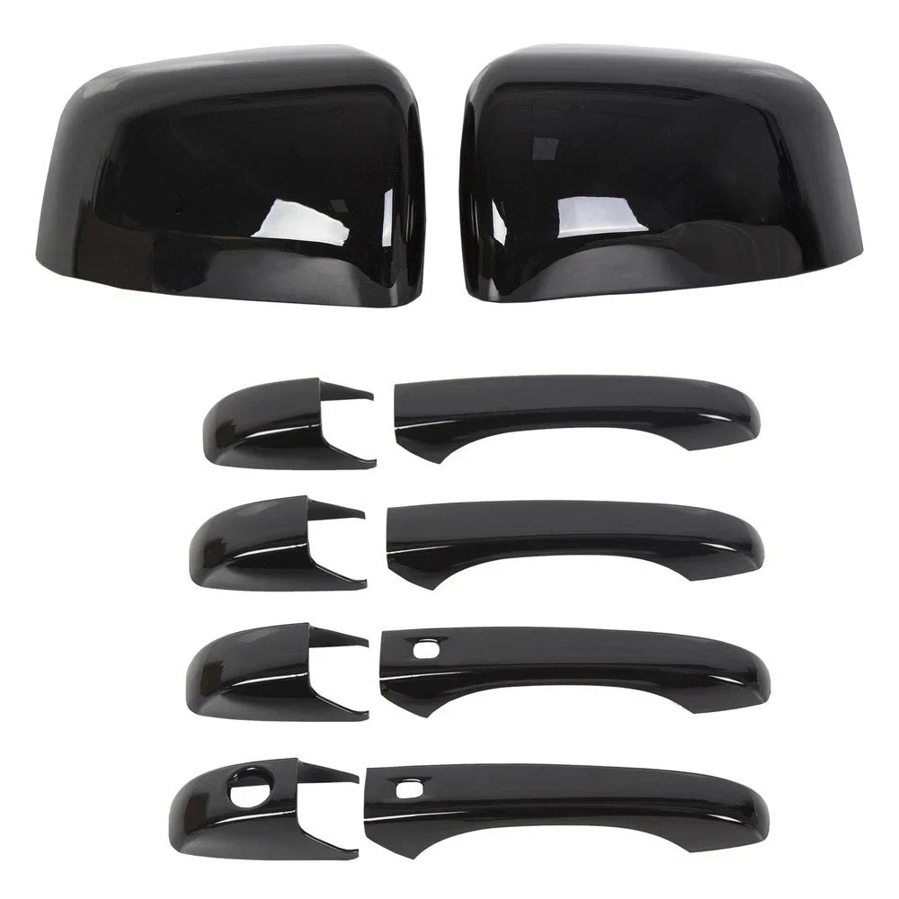 Mirror Covers+Door Handle Covers For Jeep Grand Cherokee/Dodge Durango 2011+