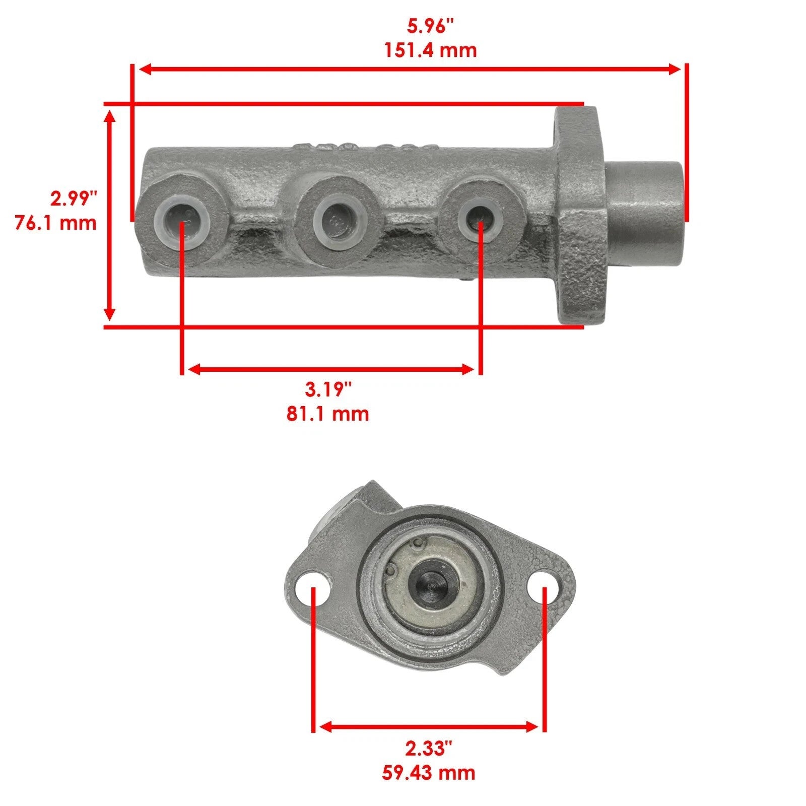 Caltric 15/920389 Brake Master Cylinders For JCB Backhoe Loader 2x