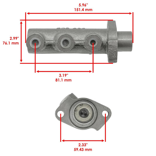 Caltric 15/920389 Brake Master Cylinders For JCB Backhoe Loader 2x