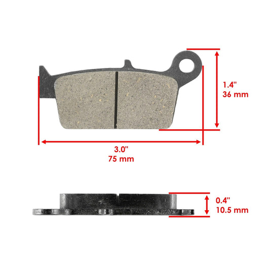 Front Rear Brake Pads for Kawasaki KX250 1995-2008 Front Rear Brake Pads