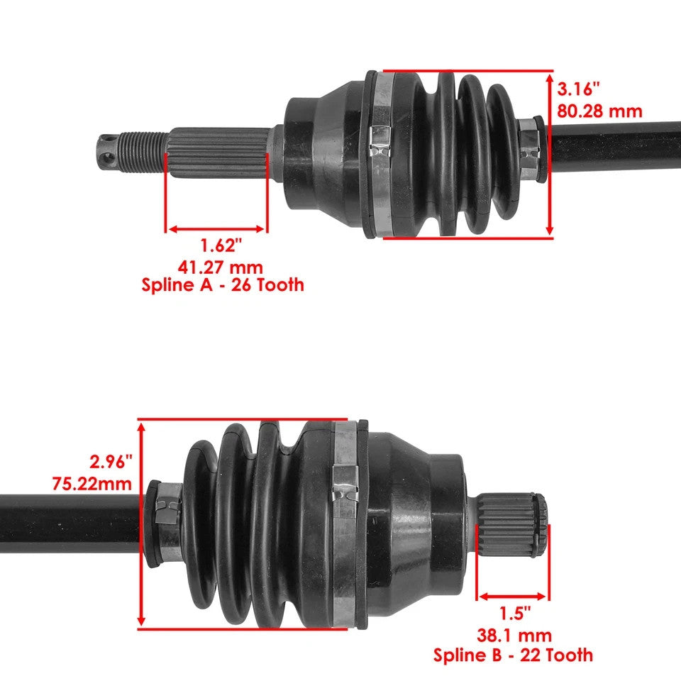 for Polaris Ranger 800 / Crew 10-14 / XP 800 2012 Front Rear RH and LH CV Axles