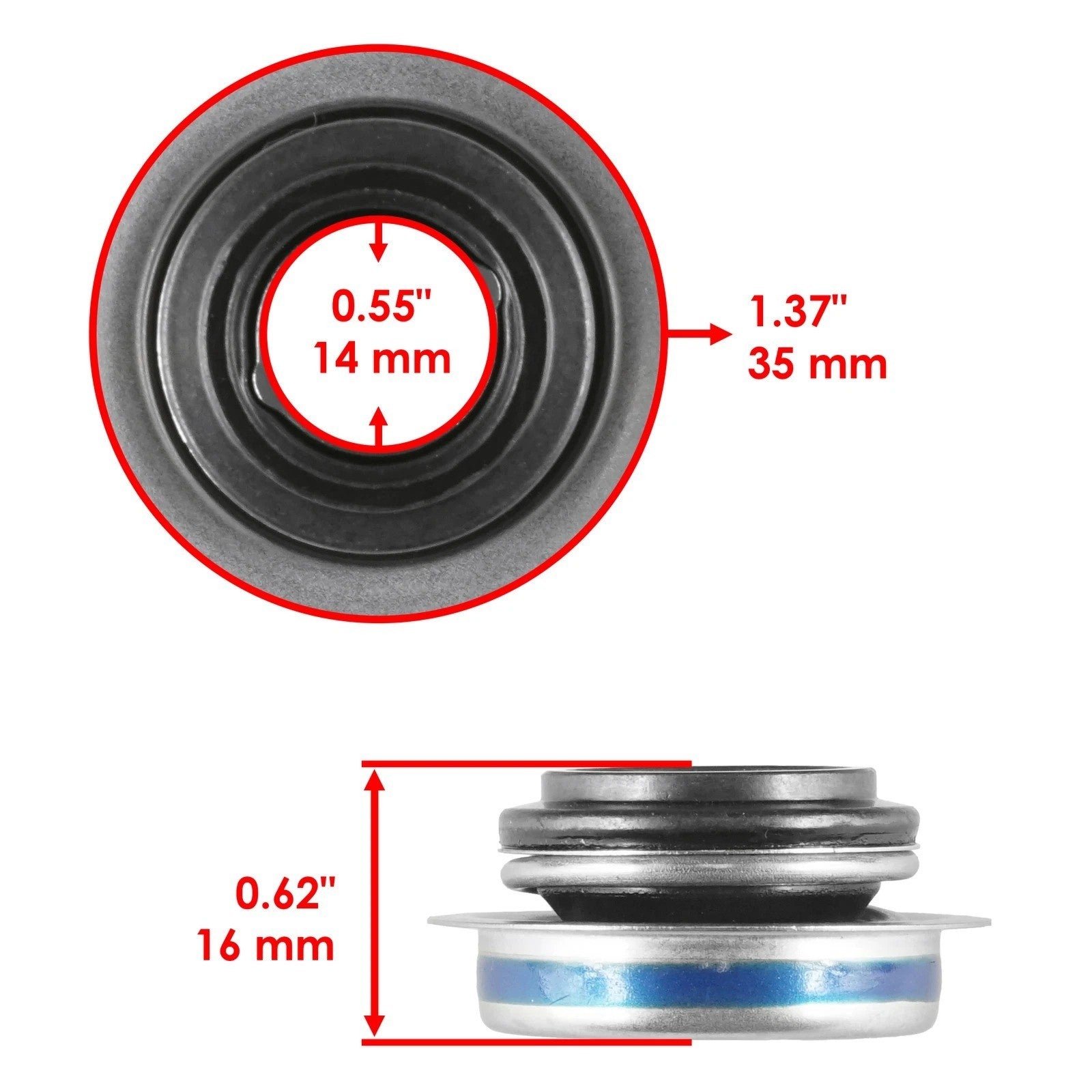 Caltric Water Pump Impeller Seal Kit For Yamaha Viking 700 YXM700 2014-2024