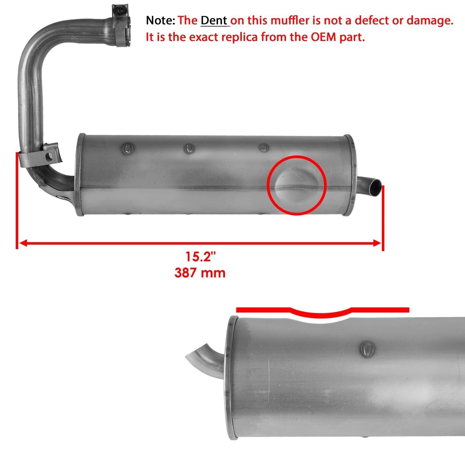  Caltric 5UG-E4710-01-00 Exhaust Muffler W/ Spark Arrestor & Gasket for Yamaha
