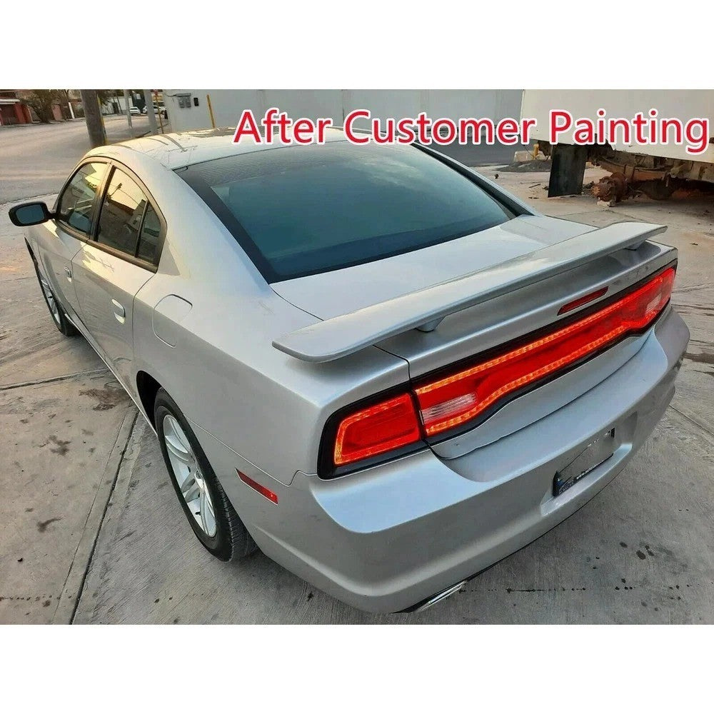 Rear Trunk Wing Spoiler Black ABS For Dodge Charger 2011-2023