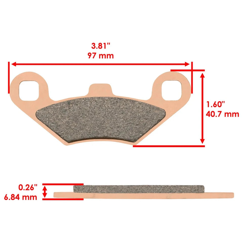 for Polaris Sportsman 500 1998 1999 2000 Sintered Front & Rear Brake Pads
