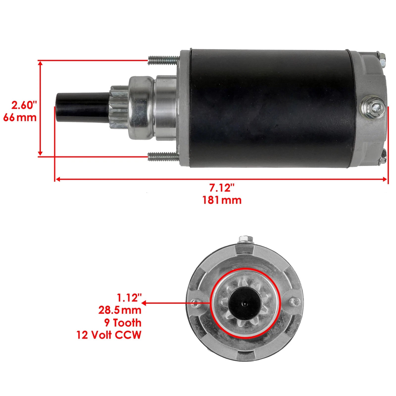 Starter for Kohler 52-098-12 52-098-12-S 52-098-03 52-098-09