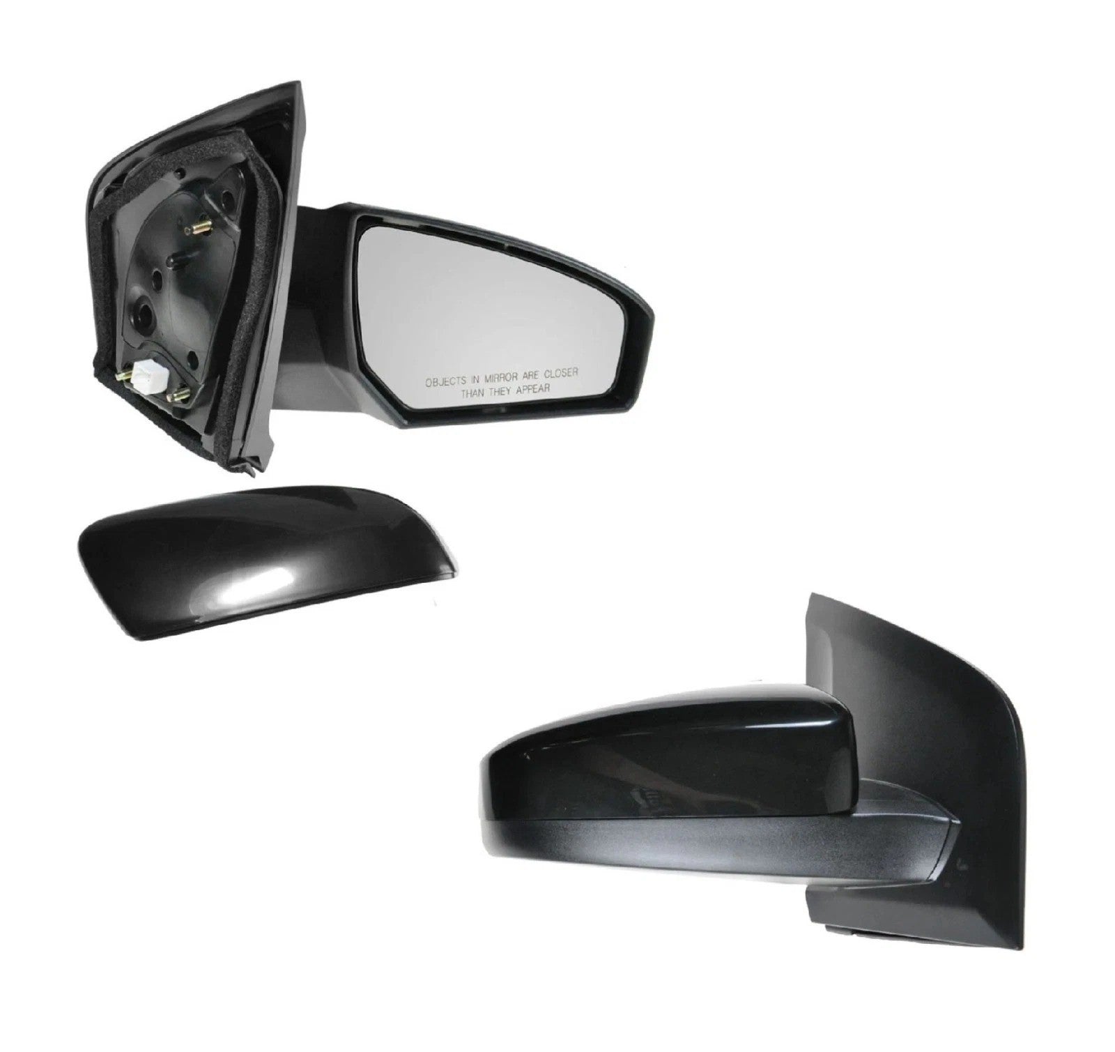 Black Power Side View Door Mirror Passenger Right RH for 07-12 Nissan Sentra