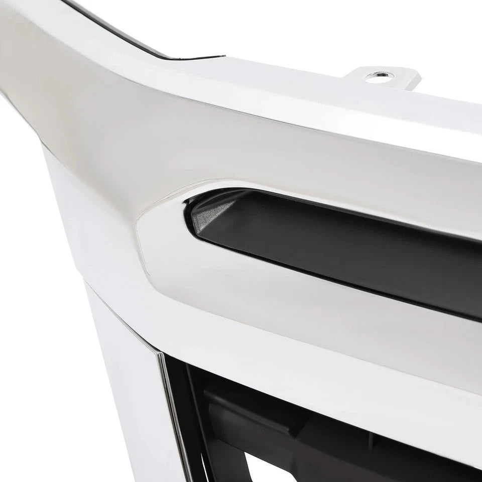HECASA For Honda Ridgeline 2017 2018 2019 2020 Front Upper Grille Black & Chrome