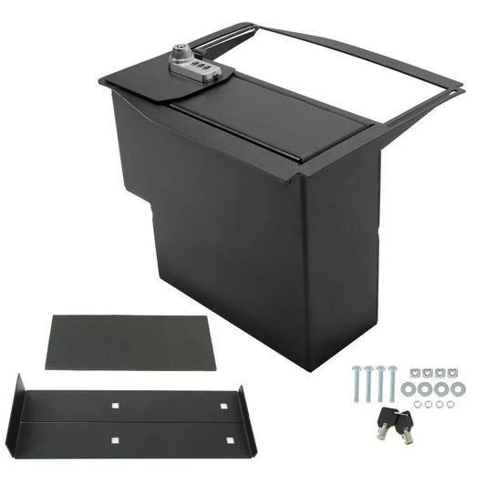 Center Console Safe Lock Vault For 15-20 Ford F150 Raptors F250 F350 Super Duty