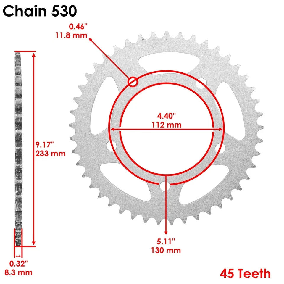 O-Ring Drive Chain & Sprockets Kit For Honda CBR1100XX Super Blackbird 1997-2007
