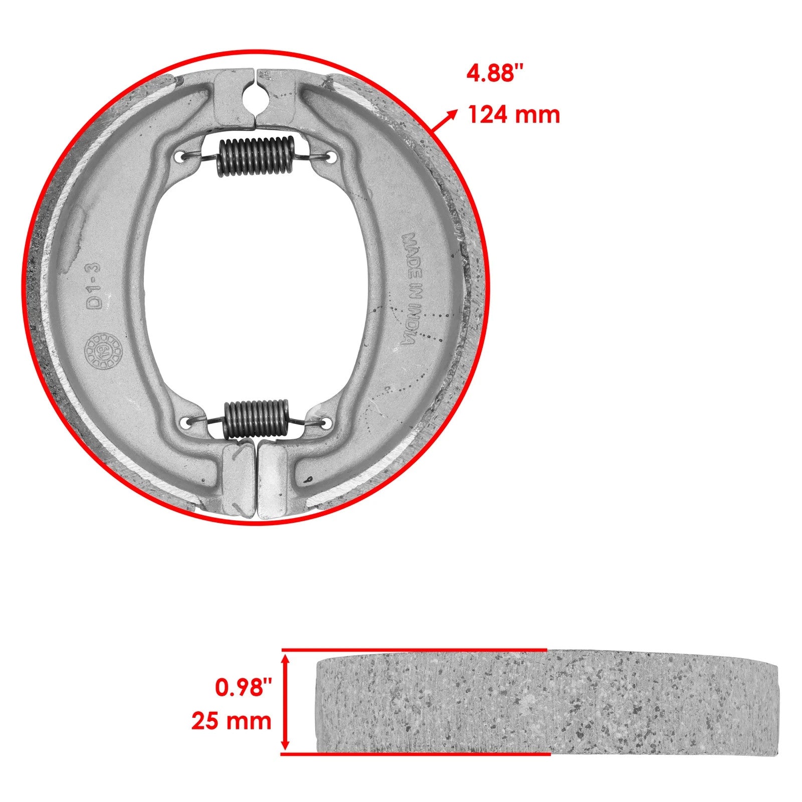 Rear Brake Shoes for E-Ton Txl50 Txl80 Wizz 50 80 1998 1999