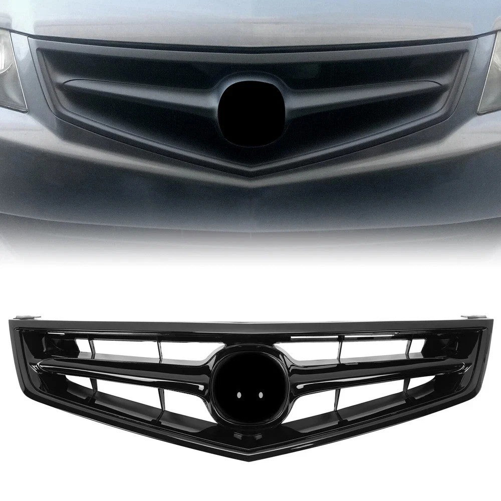 HECASA Front Upper Bumper Grille Grill w/Molding For Acura TSX 2006 2007 2008