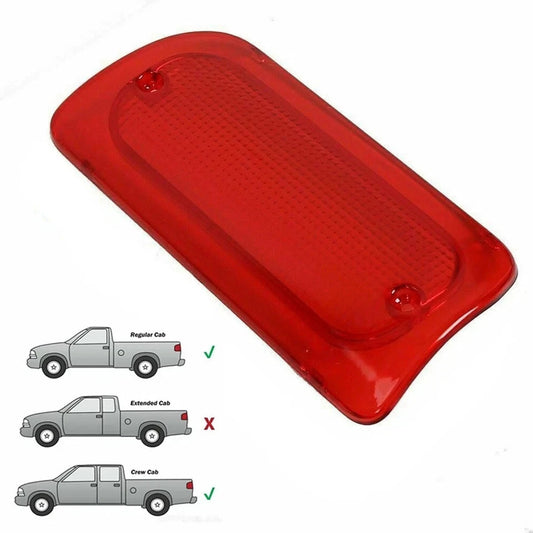 High Red 3rd Brake Light Lens For Chvey S10 GMC Sonoma 94-04 REG OR CREW cab
