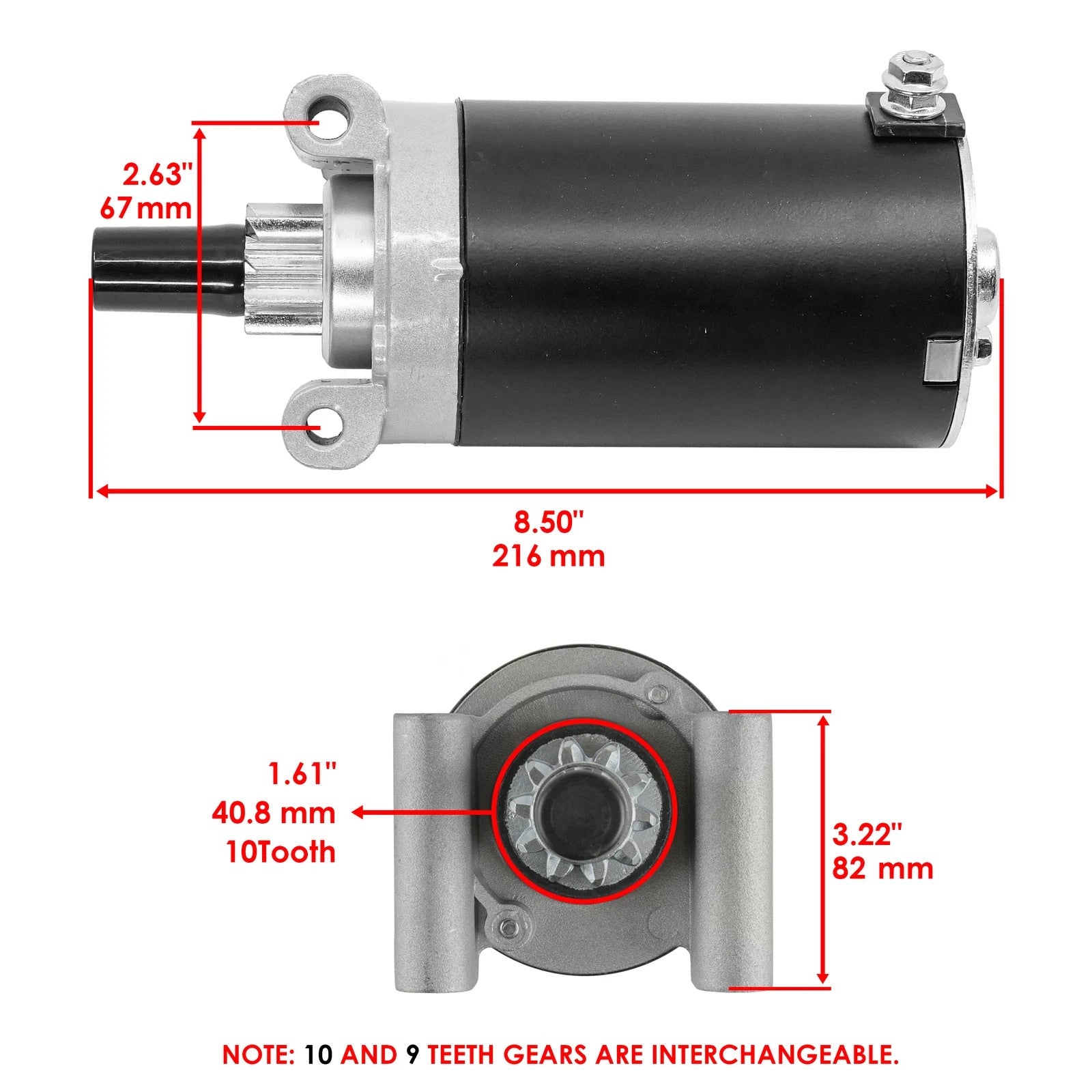 Starter for Cub Cadet  LT1046 LTX1042 LTX1046 LTX1046 LTX1050 SLT1550 1554 ZTT50