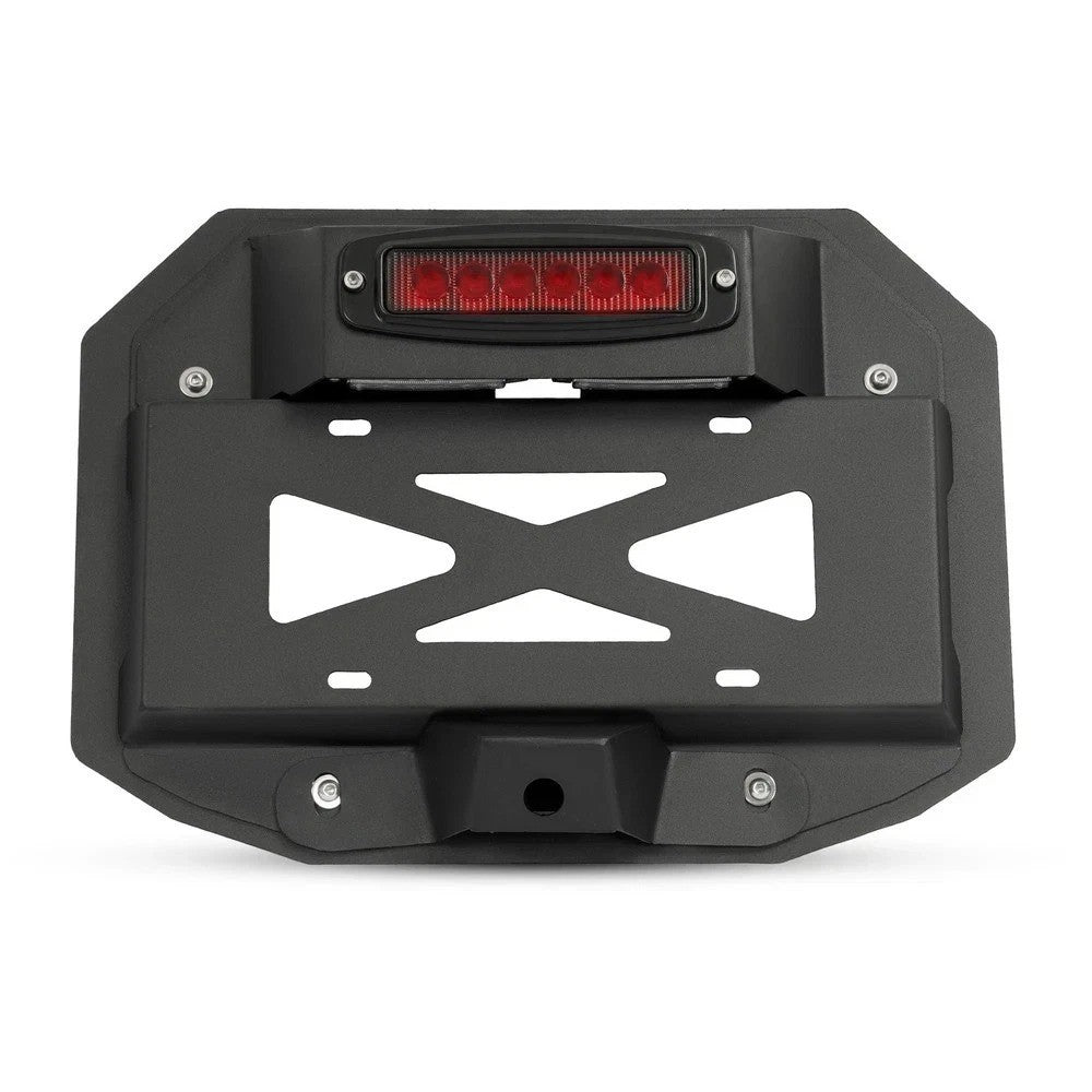 For Jeep Wrangler JK 07-18 Spare Tire License Plate Bracket Relocation W/ Light