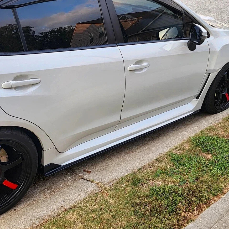 HECASA Side Skirts For 15-21 Subaru WRX STI 4-Dr ST-Style Rocker Panels Body Kit