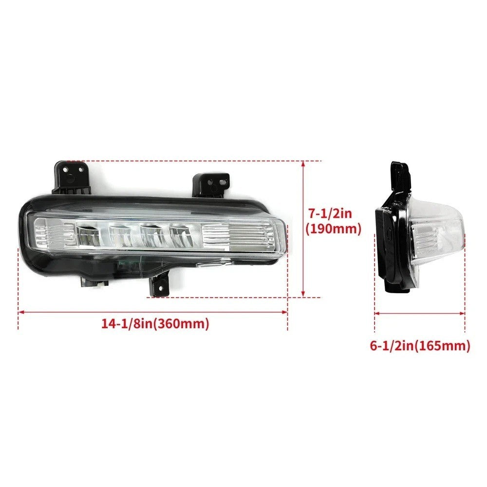 Pair For Ford Explorer 2020-2024 LED Fog Lights Bumper Replacement Lamps RH+LH