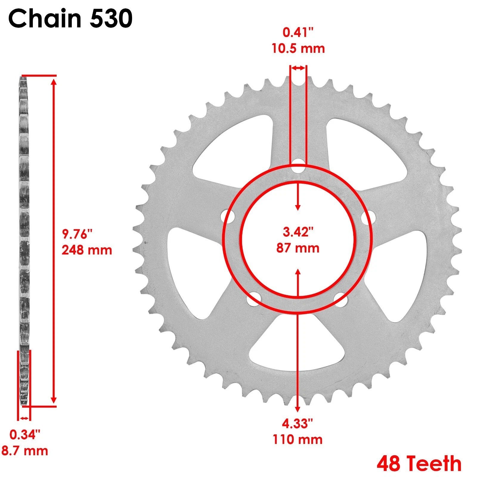 Front & Rear Sprockets Kit for Suzuki VZ800 Marauder 800 1997-2004