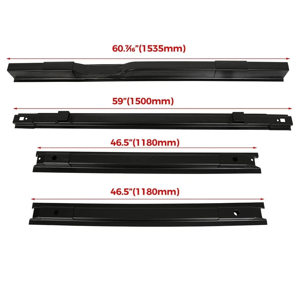 4X Short Bed Truck Floor Support Crossmember For 99-18 Ford Super Duty F250 F350