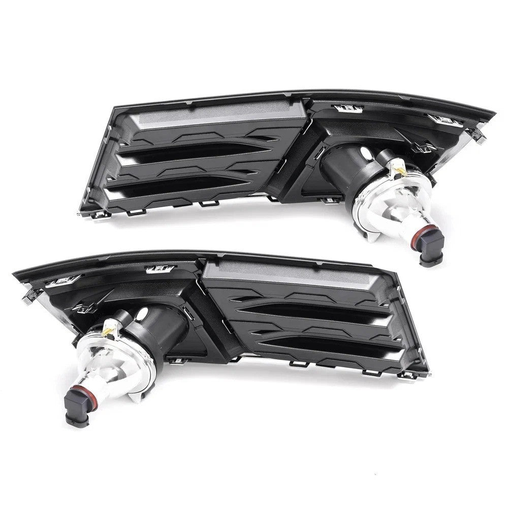 HECASA Pair Front Fog Lights w/ Bezel Trim For Chevrolet Traverse 13-17 20988620