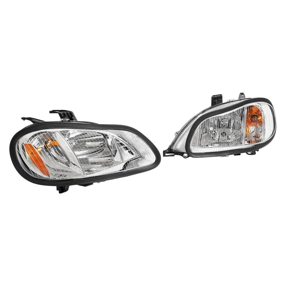 For Freightliner M-2 M2  2003-2018 Chrome Headlights Headlamps LH & RH Pair Set