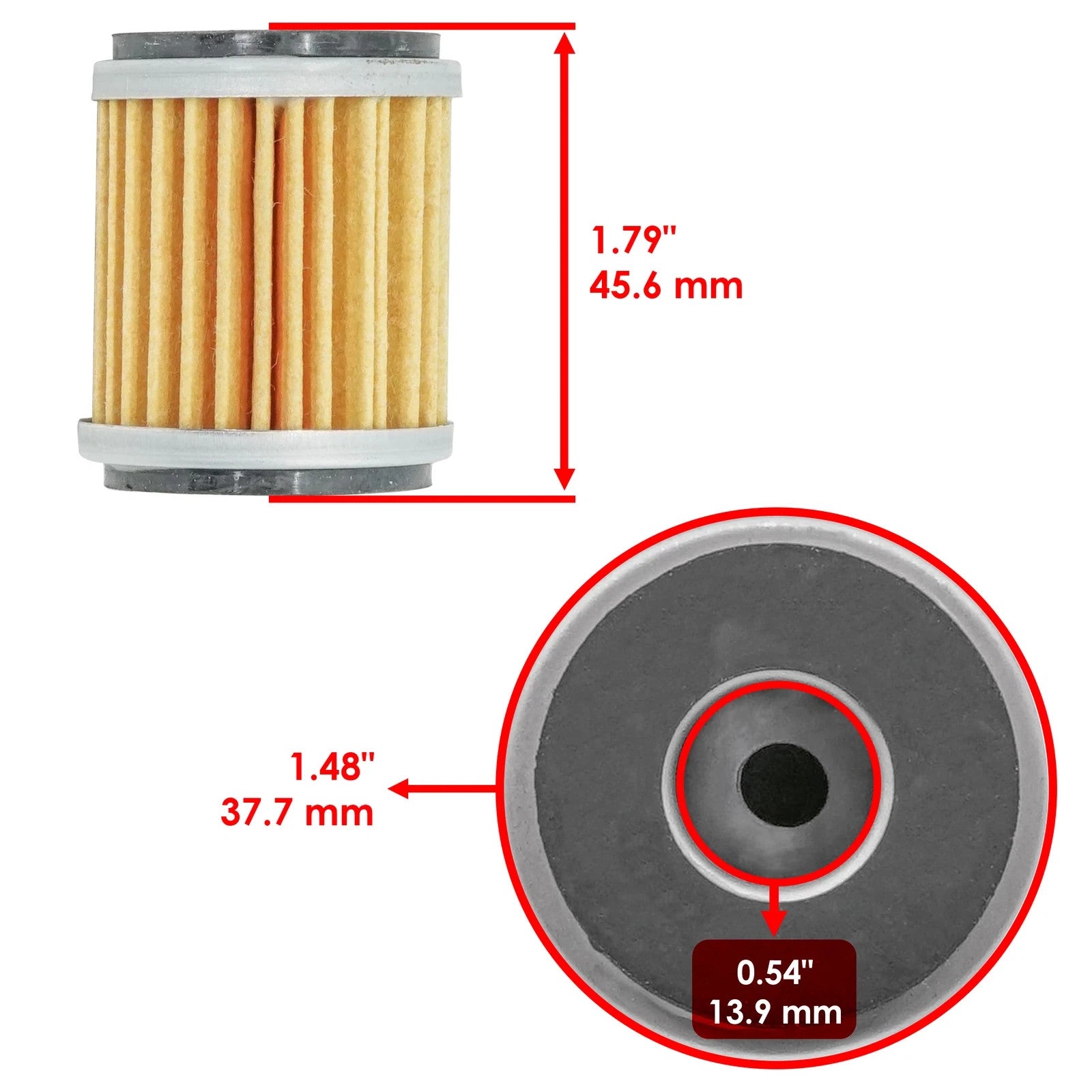 For Yamaha YFZ450X YZ450Fb Ybr250 YZ250Fb XT250 2008-2020 Oil Filter