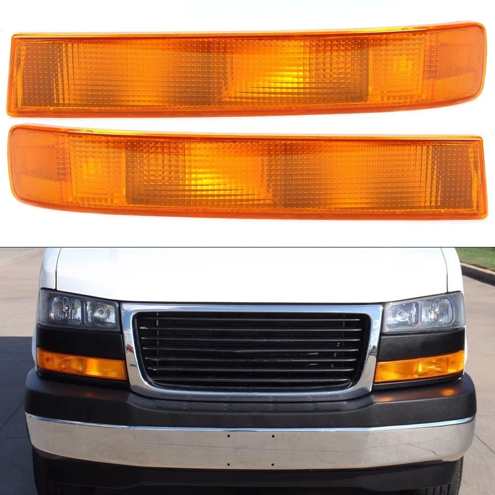 Pair Corner Light Parking Turn Signal Lamp For 03-23 24 25 Chevy Express/GMC