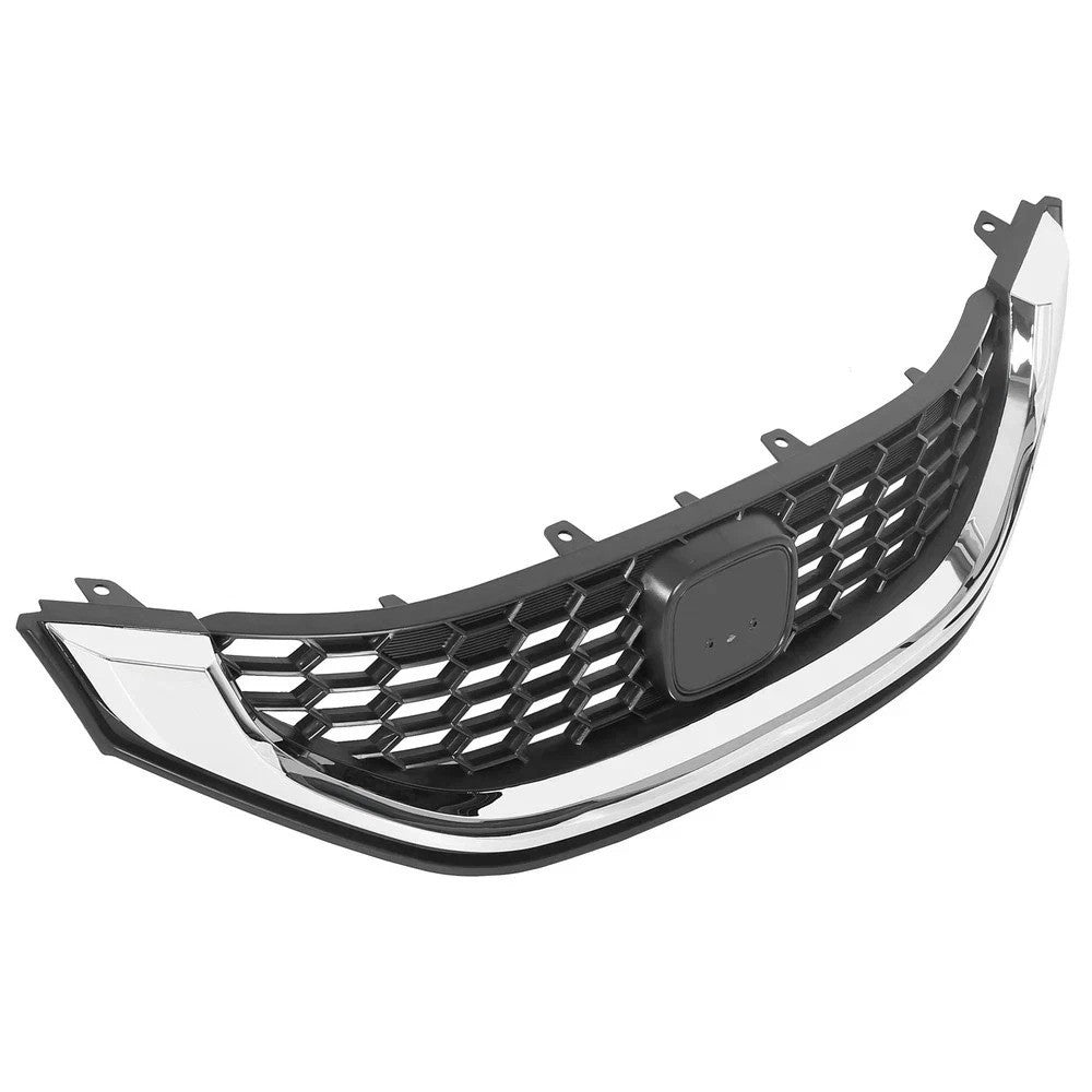 For Honda Civic Sedan 2013-2015 Front Bumper Upper Grille Grill W/Chrome Trim