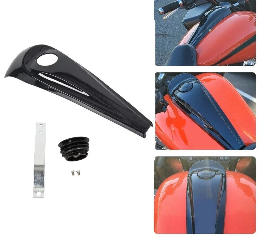 Smooth Dash Fuel Console Gas Tank Cap Cover For Harley Road Street Glide 08-23