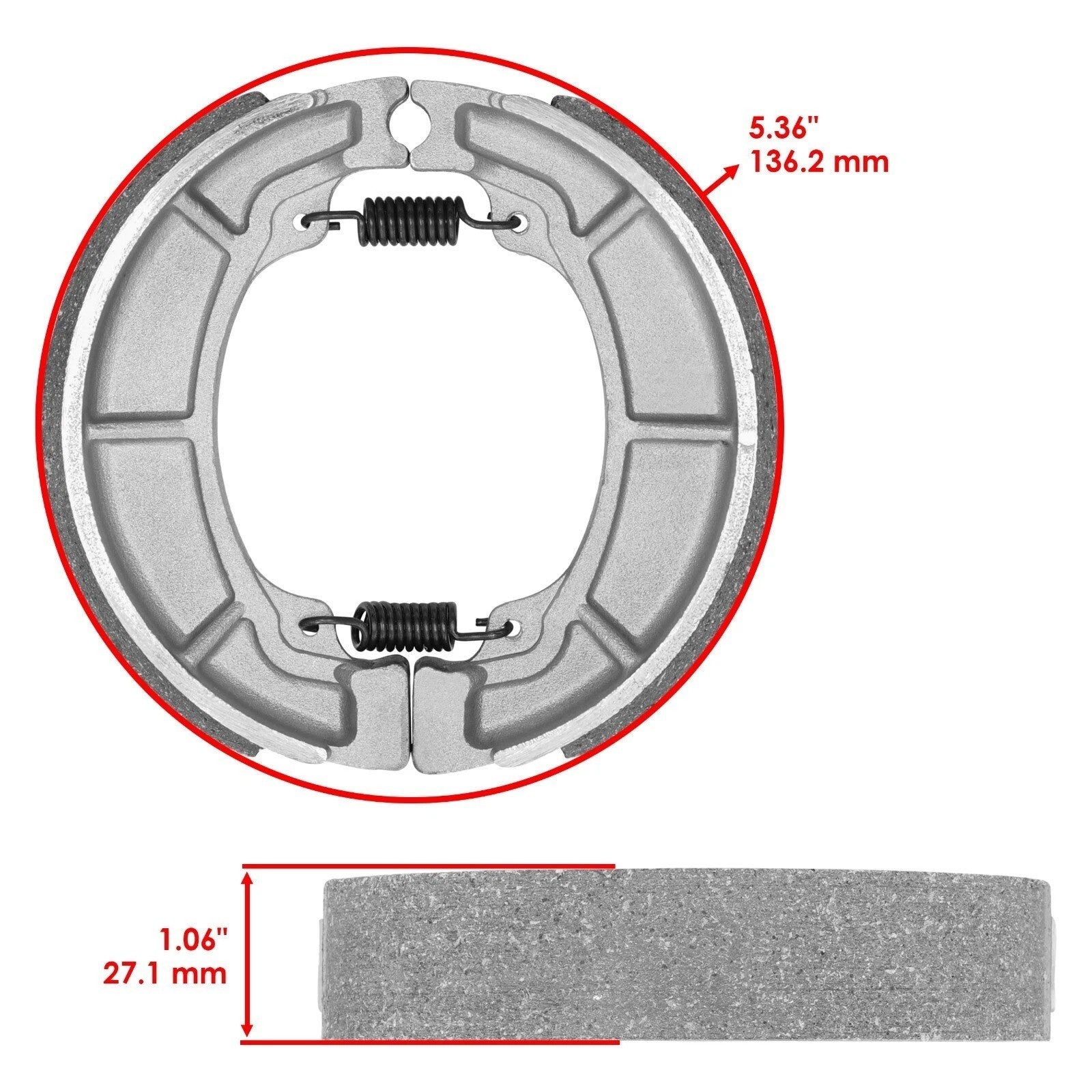 for Honda ATC250SX 1985 1986 1987 Front and Rear Brake Shoes
