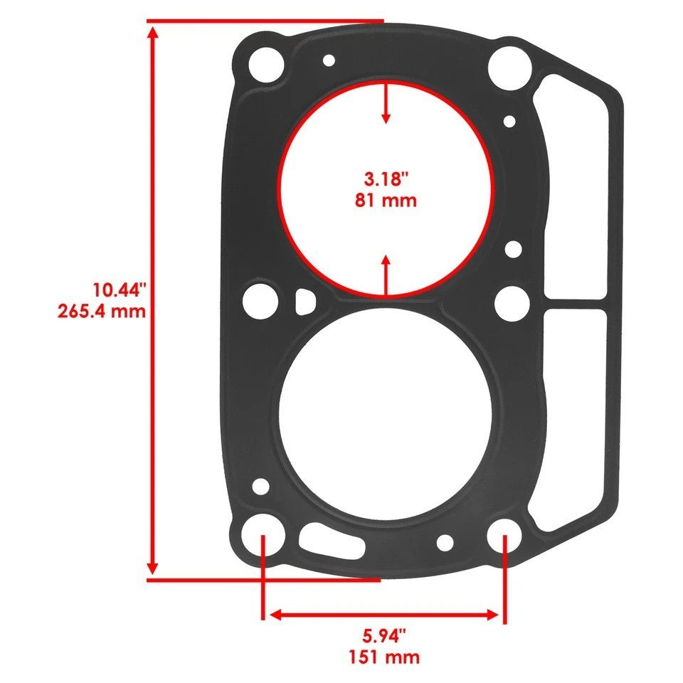 Cylinder Head and Base Gasket fits Polaris RZR S 800 EFI 2011 2012 2013 2014