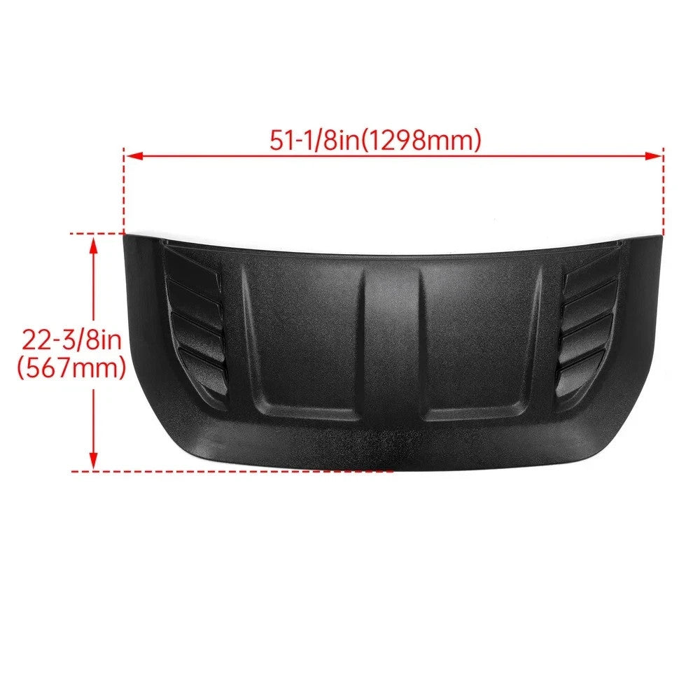 For 2021-2023 Ford Bronco Black Retro Style Hood Scoop Truck Bonnet Vent Trim
