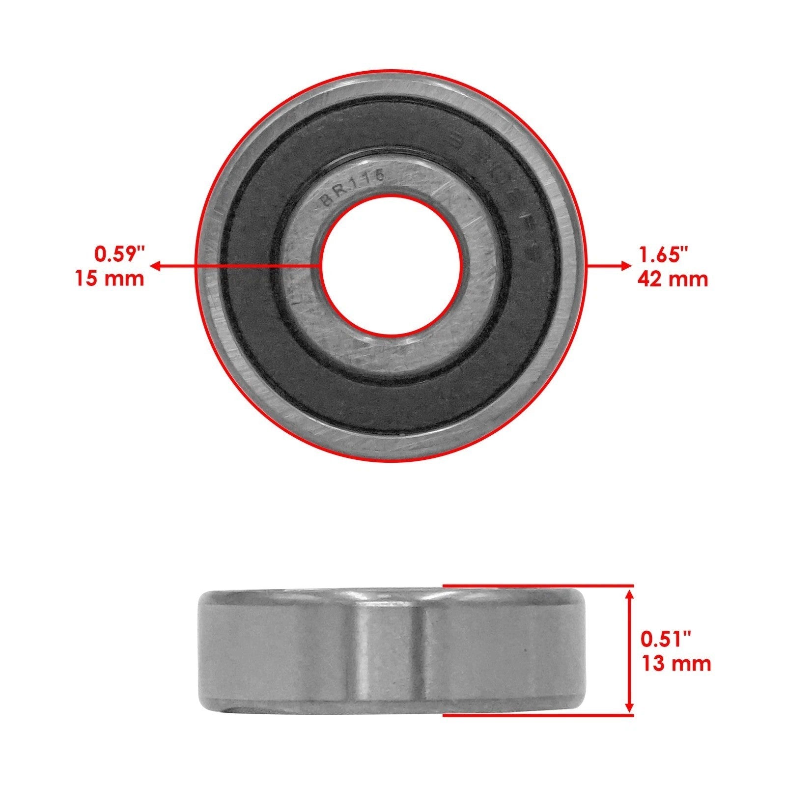 Front Wheel Ball Bearings for Suzuki VS1400GLP Intruder 1400 1987-2004