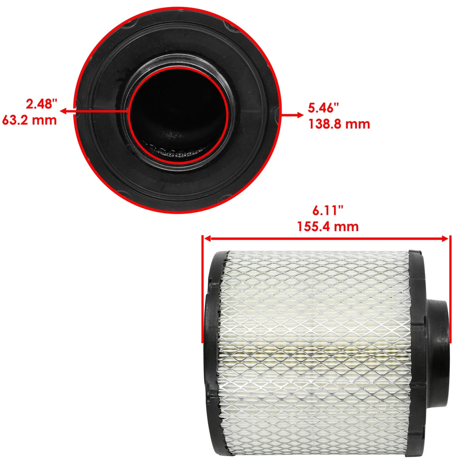 Caltric Air Filter For Polaris Ranger 570 EFI 2014-21 / FS 2016 7082037 2521372