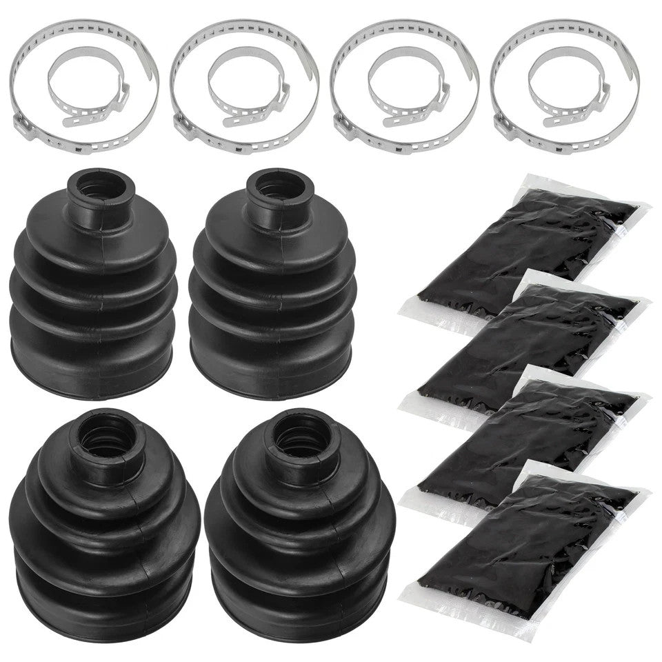 2 Front Axle Inner Outer CV Boot Kit for Yamaha Big Bear 350 YFM350FW 4X4 87-97