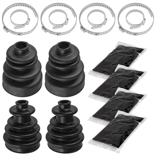 2 Front Axle Inner Outer CV Boot Kits for Polaris Sportsman 450 4X4 2006 2007