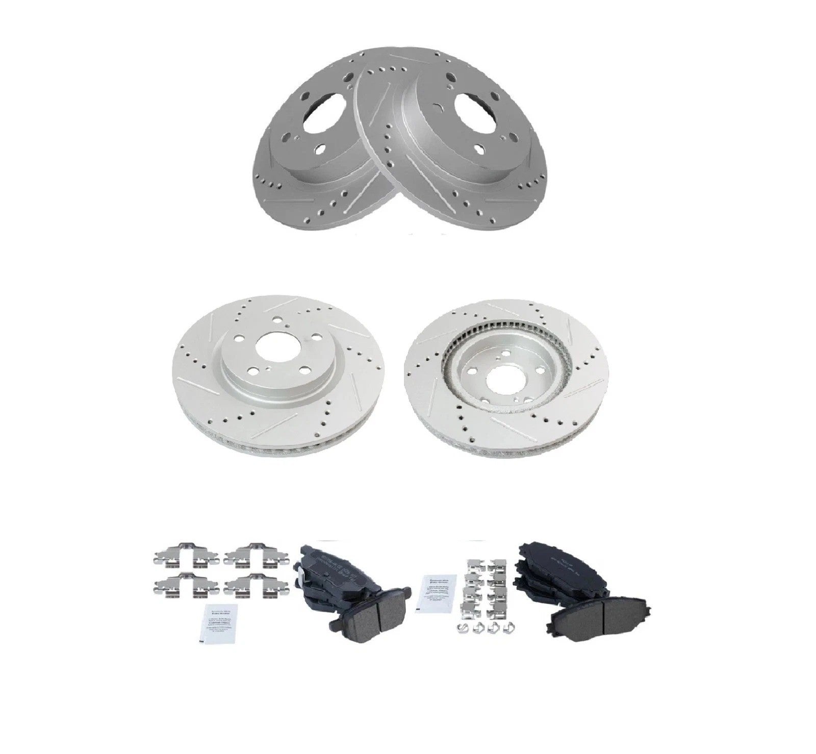 Front and Rear Brake Pad & Rotor Kit Fits 2011-2016 Scion tC