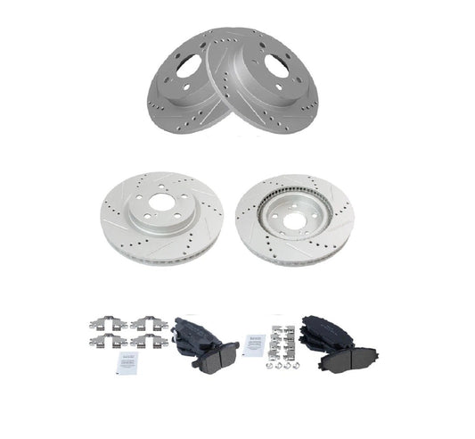 Front and Rear Brake Pad & Rotor Kit Fits 2011-2016 Scion tC