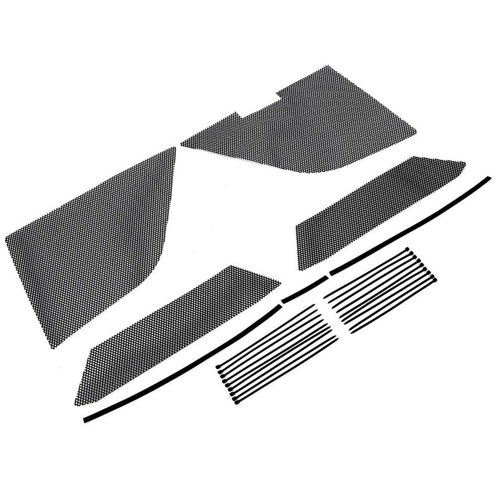 4PCS FOR CORVETTE C8 2020-2024 RADIATOR MESH GRILL GRILLE GUARDS COVERS BLACK
