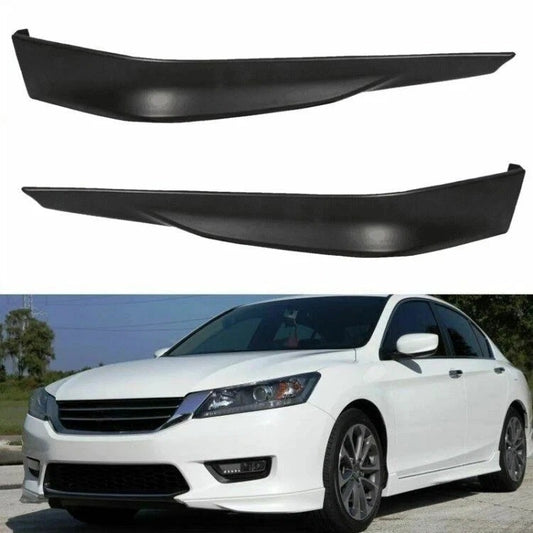 Matte Black Front + Rear Bumper Spoiler Lip For 2013-2015 Honda Accord 4DR HFP