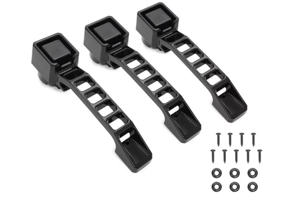 For Jeep Wrangler JK/JKU 2007-2018 Black Aluminum Exterior Door Handles Kit 3PCS