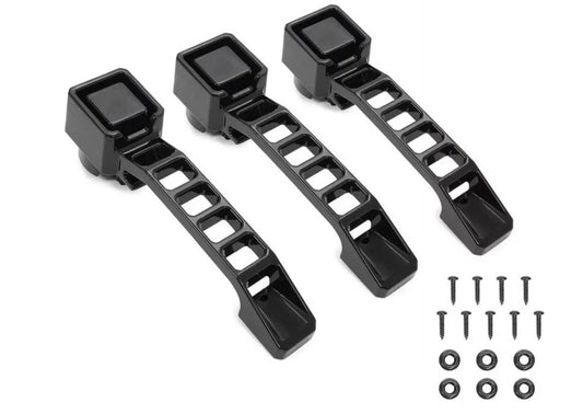 For Jeep Wrangler JK/JKU 2007-2018 Black Aluminum Exterior Door Handles Kit 3PCS