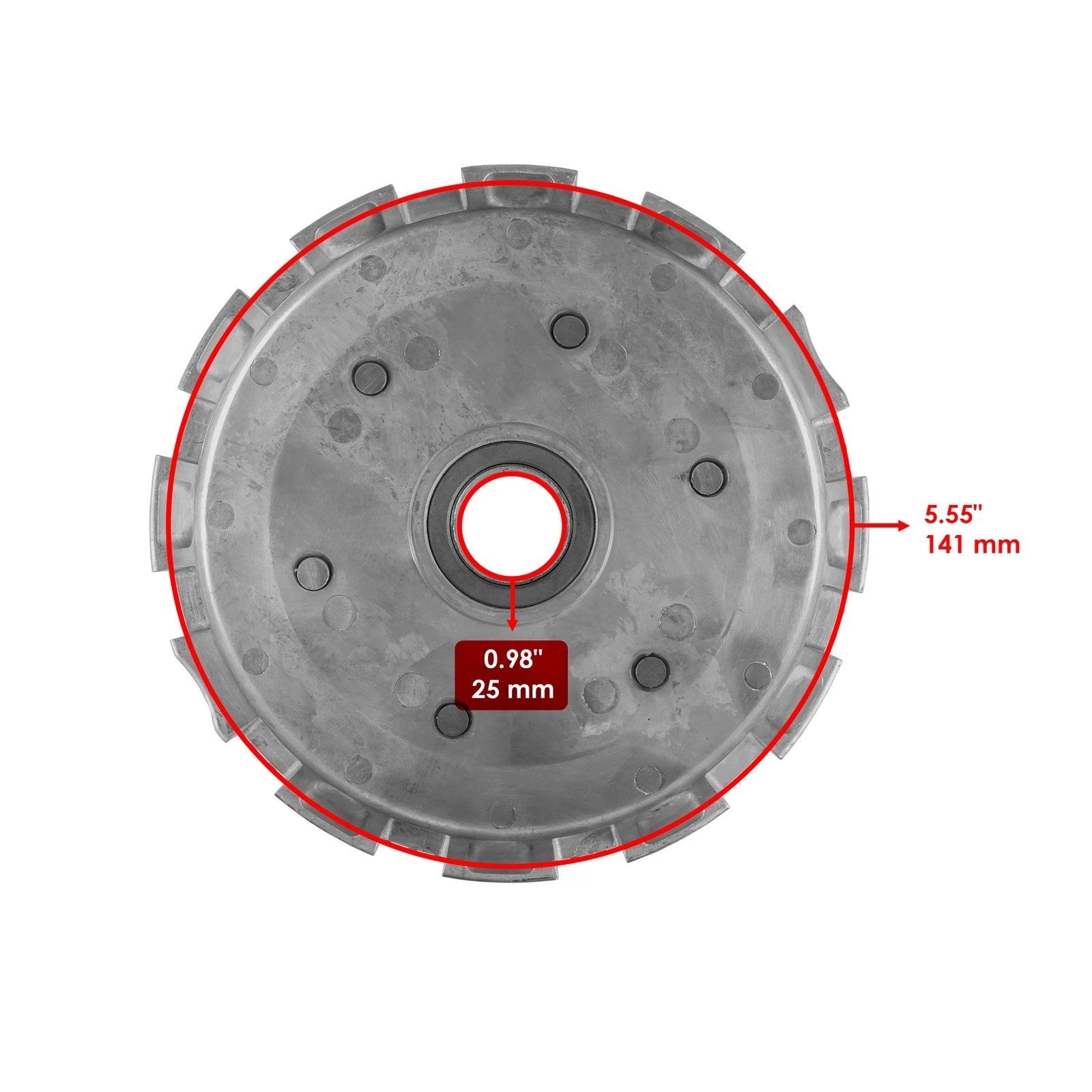 Clutch Basket and Friction Plates Kit for Kawasaki Bayou 300 KLF300-C 1989-2005
